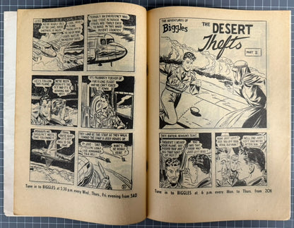 THE ADVENTURES OF BIGGLES #12 [ACTION COMICS] AUSTRALIAN *RARE* PRE-DECIMAL 1954