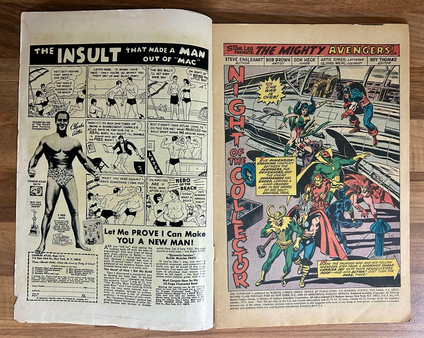 THE AVENGERS #119 [MARVEL COMICS] 1974 VG-