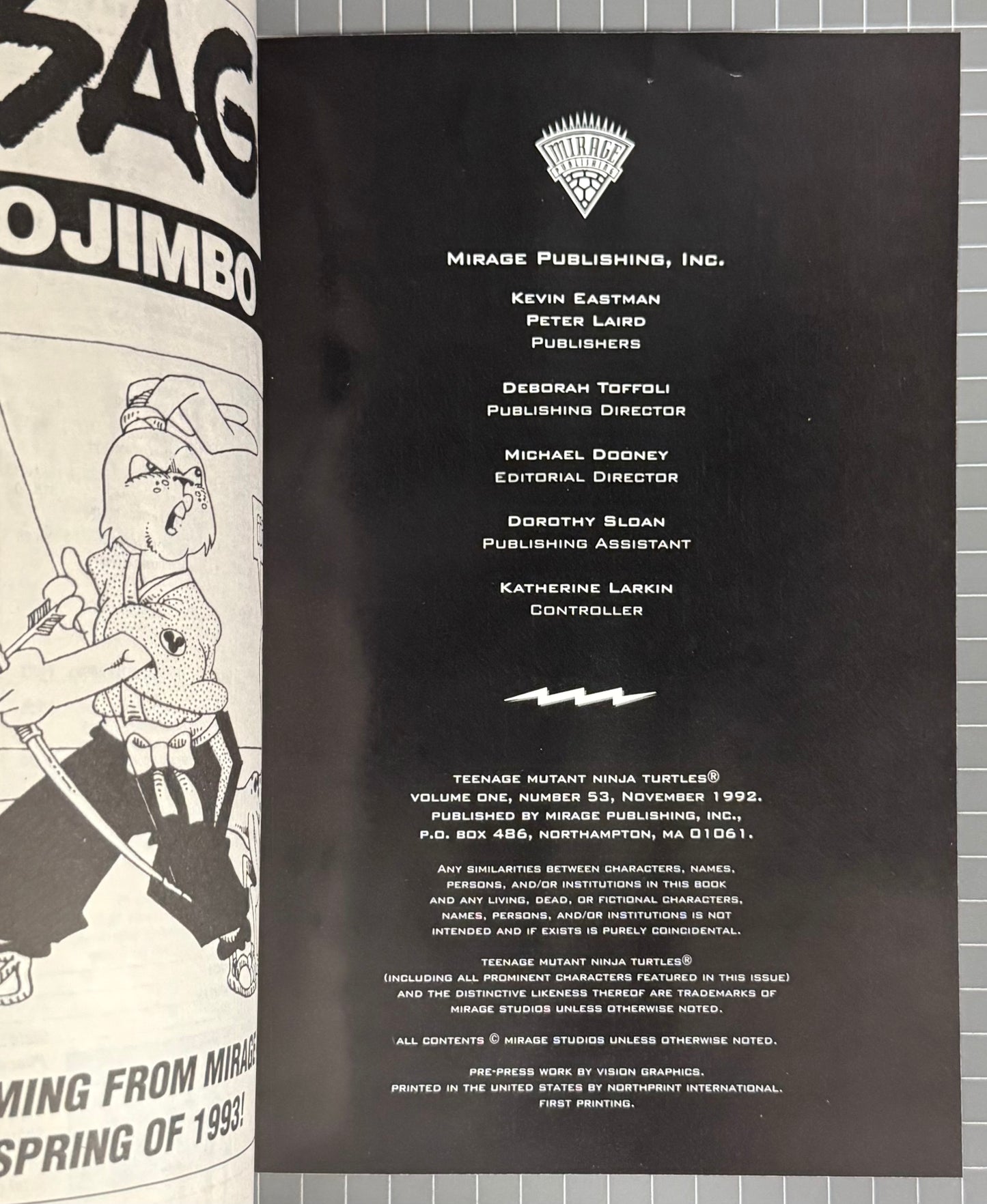 🔑 TEENAGE MUTANT NINJA TURTLES #53 (TMNT) [MIRAGE] COMIC 1992 VF-