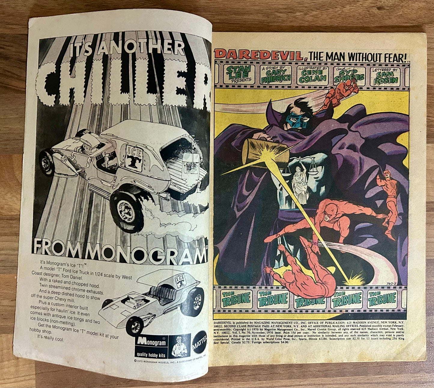 DAREDEVIL #70 [MARVEL COMICS] DIRECT 1970 GD+