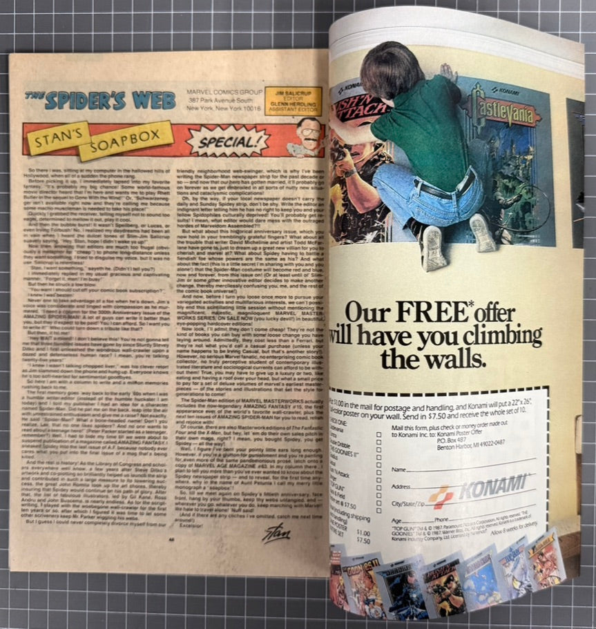 🔑 THE AMAZING SPIDER-MAN #300 (MARVEL) COMIC *TODD MCFARLANE -VENOM* 1988 VF/NM