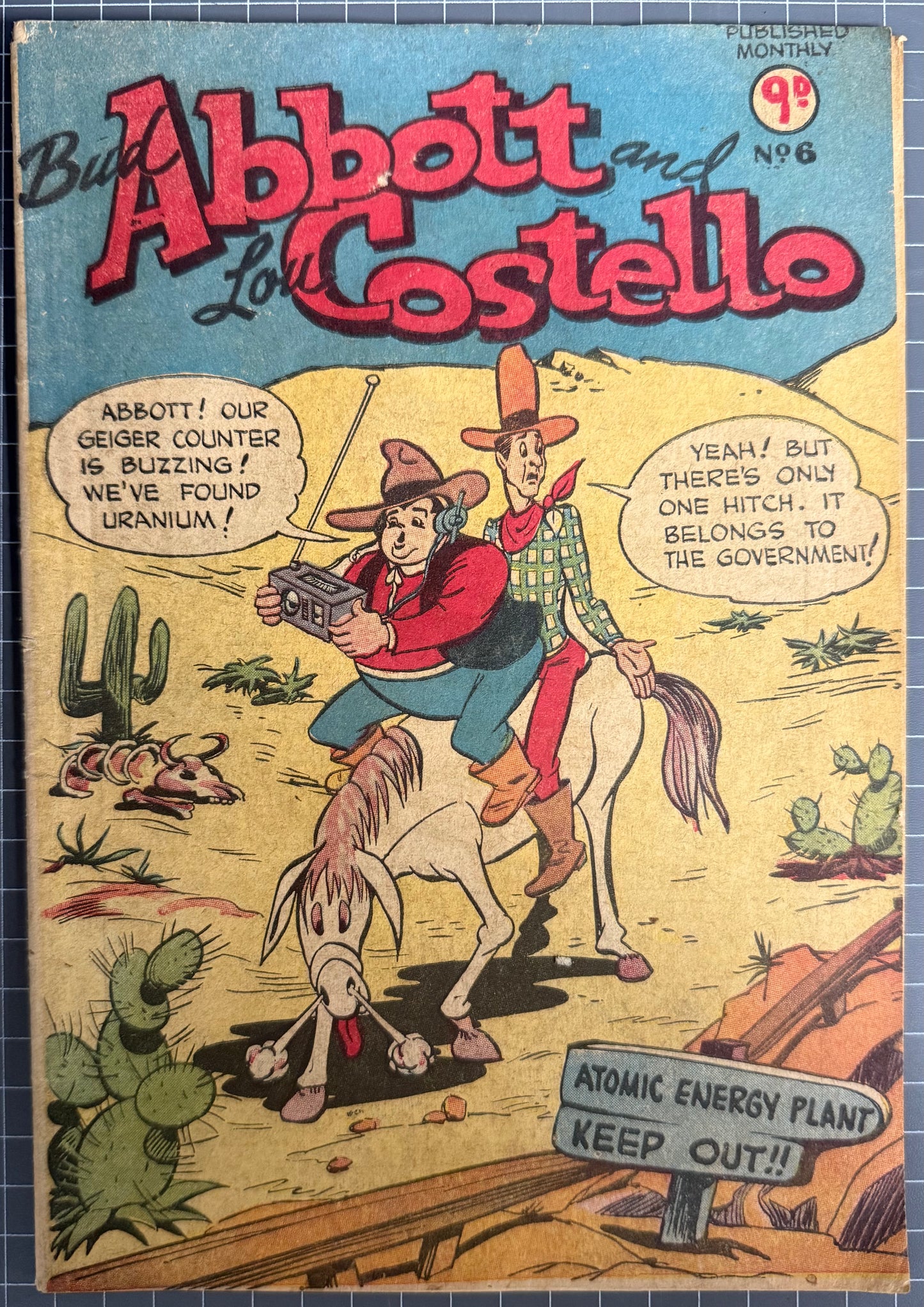 BUD ABBOTT AND LOU COSTELLO #6 (M. RUBIN) AUSTRALIAN PRE-DECIMAL COMIC 1955
