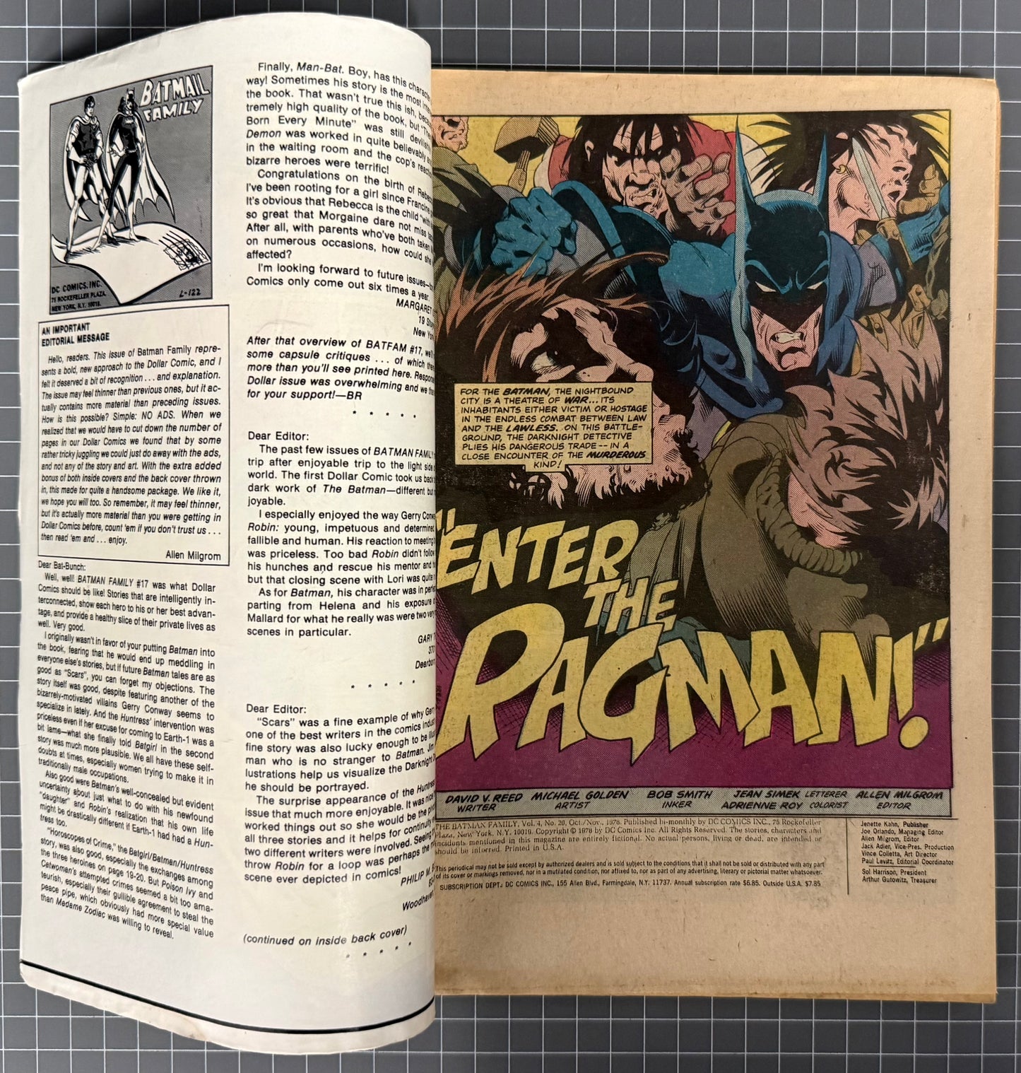 BATMAN FAMILY #20 [DC COMICS] 1978 FN/VF