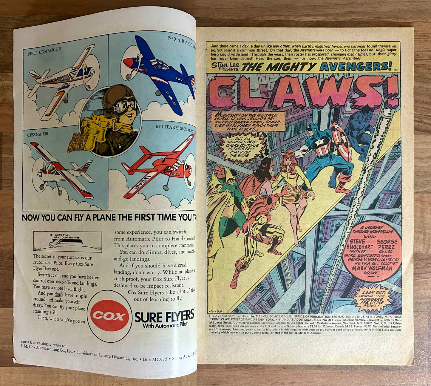 🔑 THE AVENGERS #144 [MARVEL COMICS] *HELLYCAT DEBUTS* 1976