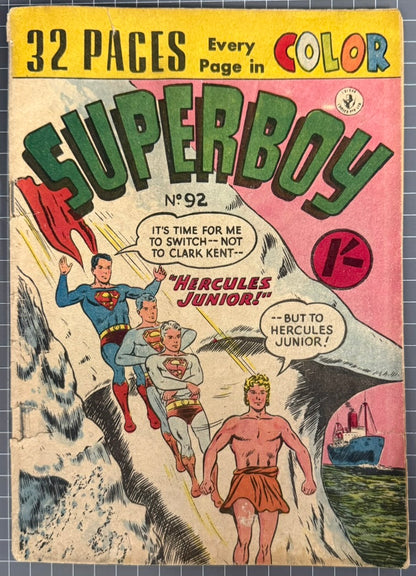 SUPERBOY #92 [COLOUR COMICS] AUSTRALIAN PRE-DECIMAL *SCARCE* 1956