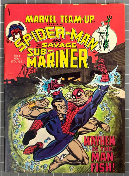 MARVEL TEAM-UP #5 [YAFFA PUBLISHING] AUSTRALIAN MARVEL DIGEST COMIC 1980