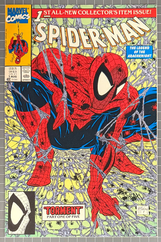🔑 SPIDER-MAN #1 [MARVEL COMICS] DIRECT ***TODD MCFARLANE*** 1990 NM-