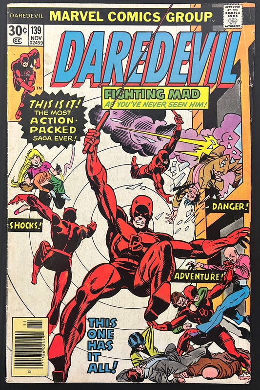 DAREDEVIL #139 [MARVEL COMICS] NEWSSTAND 1976 VG