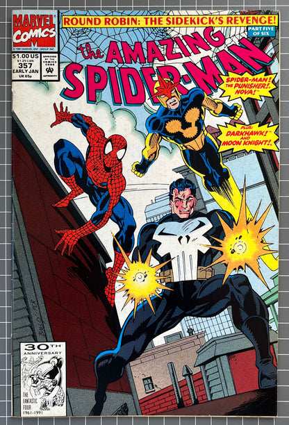 THE AMAZING SPIDER-MAN #357 [MARVEL COMICS] DIRECT 1992 FN/VF