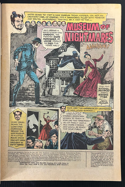 HOUSE OF SECRETS #109 [DC] COMIC 1973 VG+