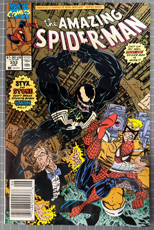 THE AMAZING SPIDER-MAN #333 [MARVEL COMICS] NEWSSTAND 1990 VG+