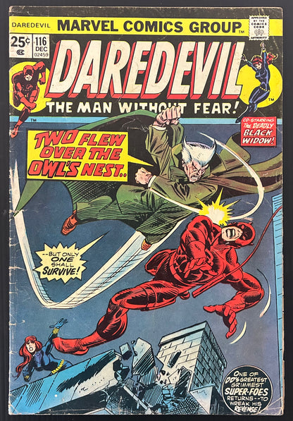 DAREDEVIL #116 [MARVEL COMICS] DIRECT 1974 GD/VG