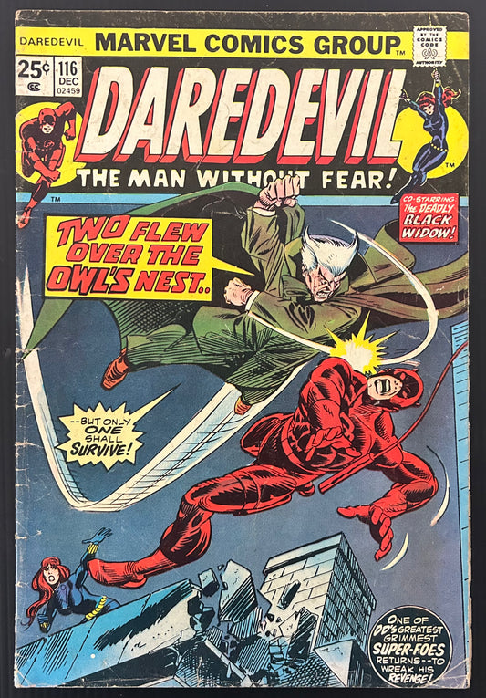 DAREDEVIL #116 [MARVEL COMICS] DIRECT 1974 GD/VG