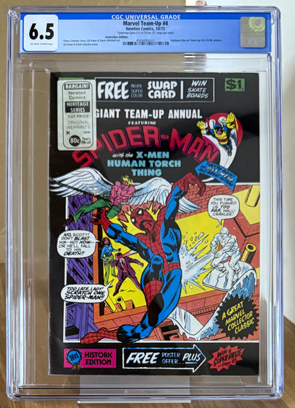 🔑 GIANT TEAM-UP ANNUAL #1 CGC 6.5 + SWAP CARD [NEWTON COMICS] AUSTRALIAN 1975