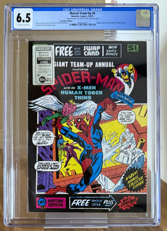 🔑 GIANT TEAM-UP ANNUAL #1 CGC 6.5 + SWAP CARD [NEWTON COMICS] AUSTRALIAN 1975