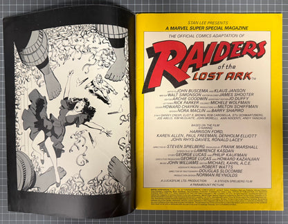 🔑 MARVEL SUPER SPECIAL #18: INDIANA JONES RAIDERS OF THE LOST ARK MAGAZINE 1981 VG