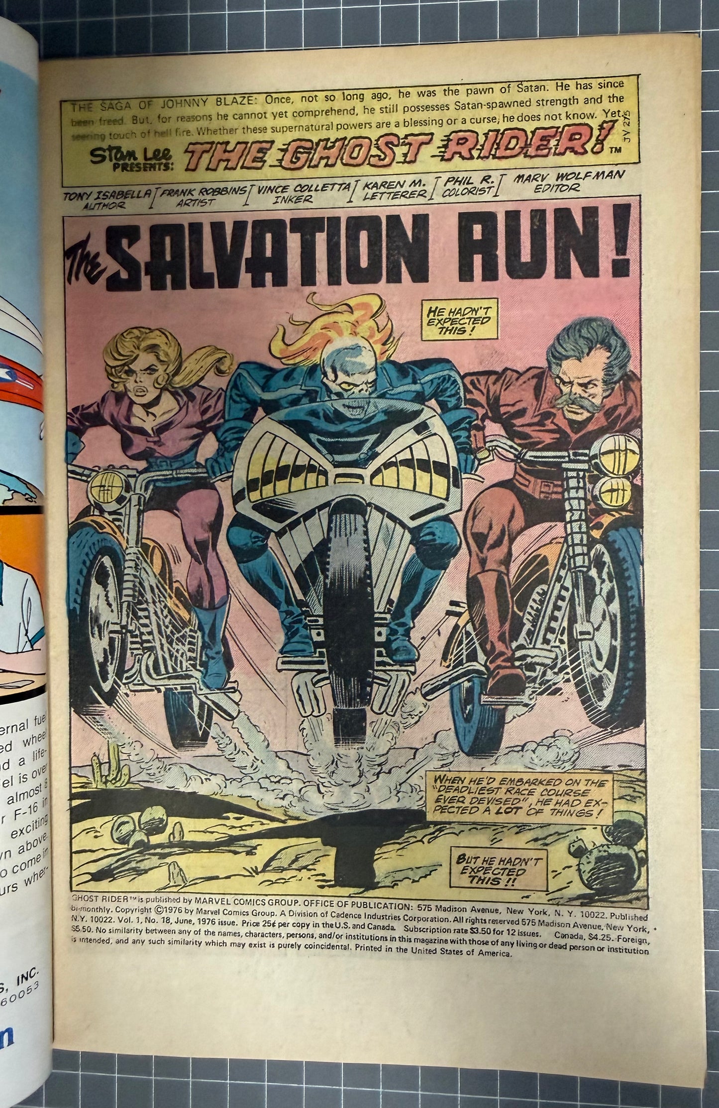GHOST RIDER #18 [MARVEL COMICS] NEWSSTAND 1976 VF