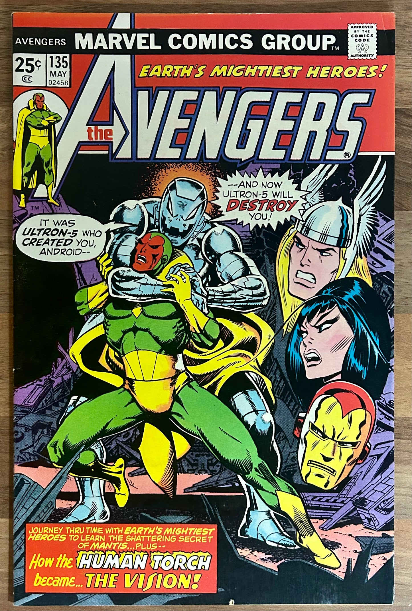 THE AVENGERS #135 [MARVEL COMICS] 1975 VF-