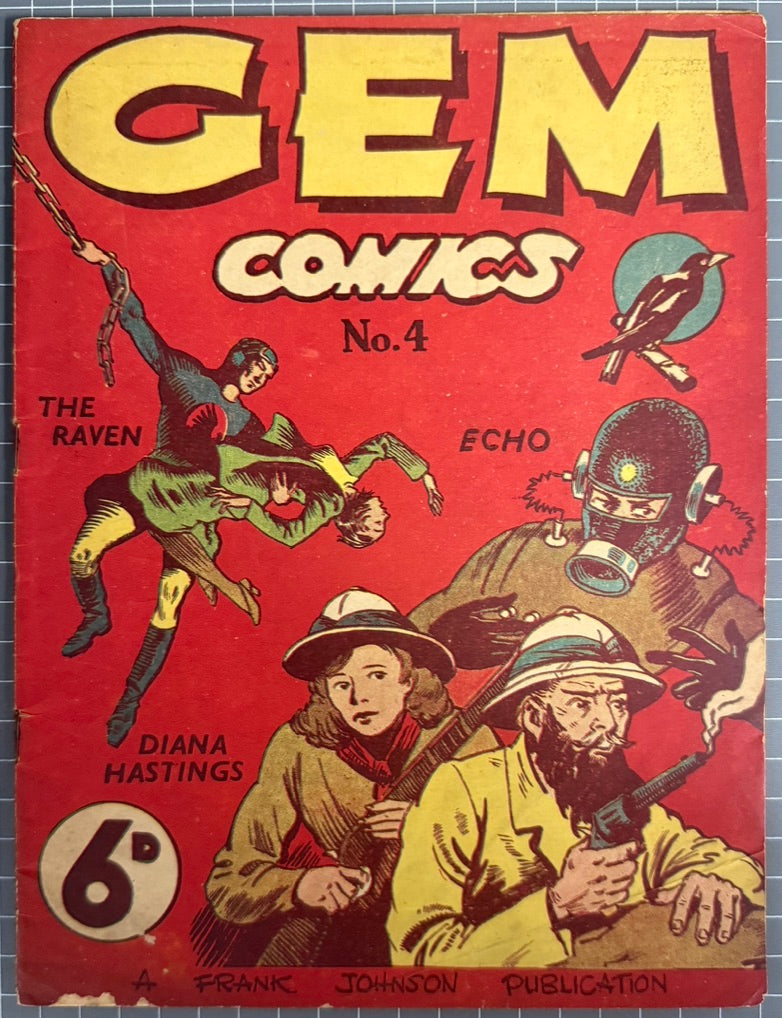 GEM COMICS #4 (FRANK JOHNSON) AUSTRALIAN PRE-DECIMAL COMIC 1947