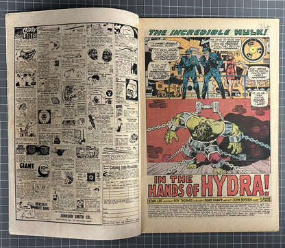 THE INCREDIBLE HULK #132 [MARVEL COMICS] DIRECT 1970