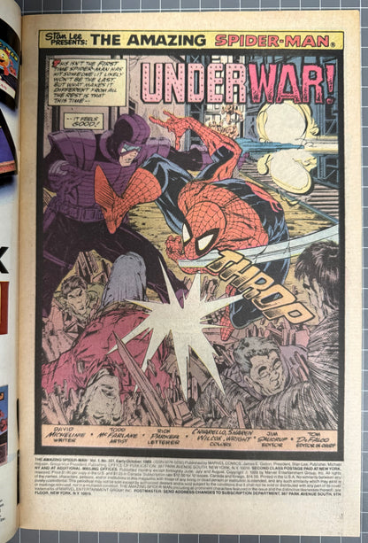 THE AMAZING SPIDER-MAN #321 [MARVEL COMICS] NEWSSTAND 1989 VF-