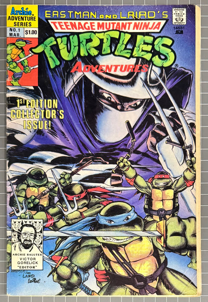 🔑 TEENAGE MUTANT NINJA TURTLES ADVENTURES #1 [ARCHIE] 3RD PRINT COMIC 1989 GD/VG