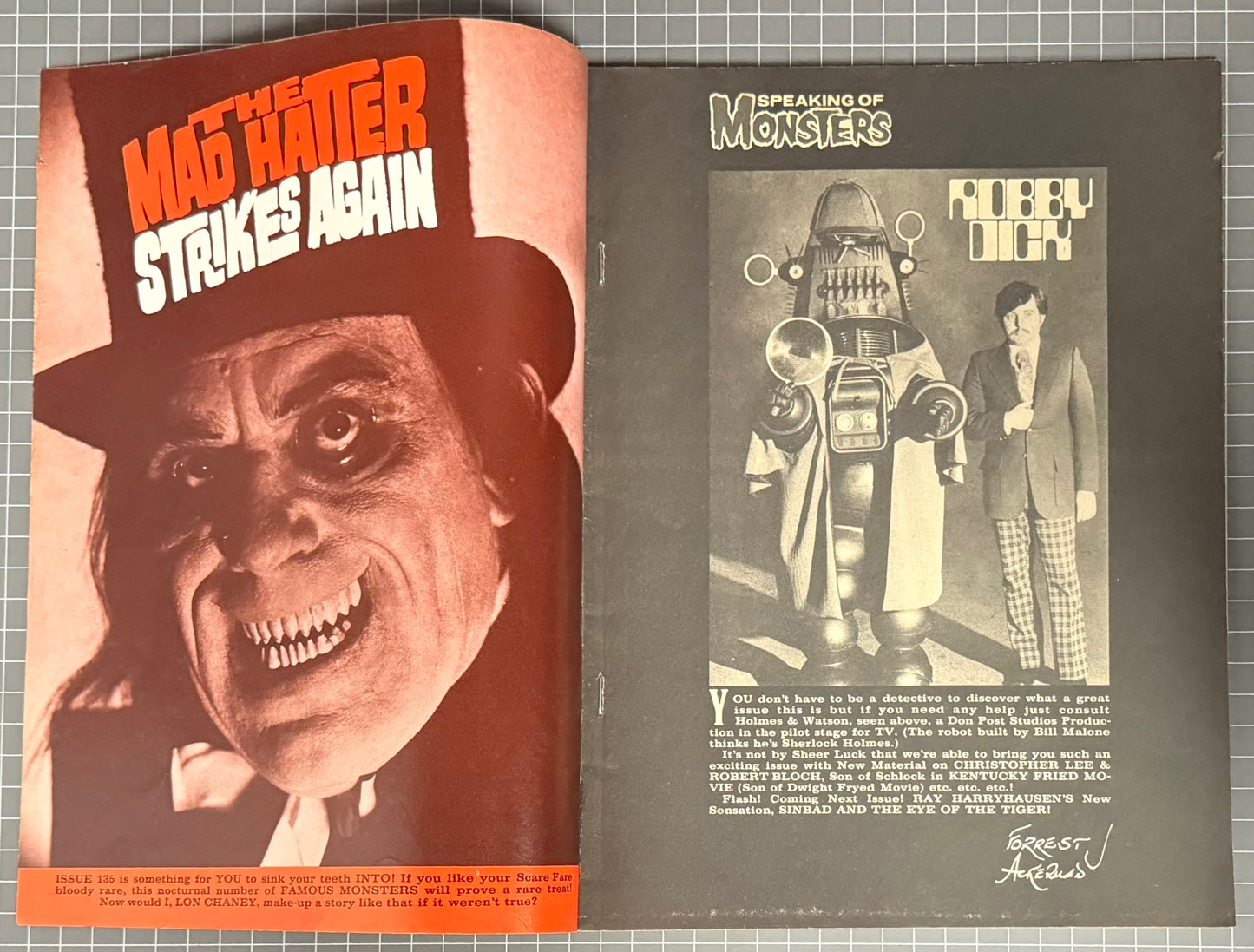 FAMOUS MONSTERS OF FILMLAND #135 [WARREN] HORROR MAGAZINE 1977 FN+