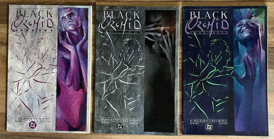 Black Orchid Books 1-3 Complete Set by Neil Gaiman & Dave McKean - First Printings