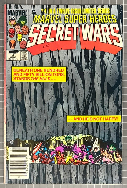 🔑 MARVEL SUPER HEROES SECRET WARS #4 [MARVEL COMICS] NEWSSTAND 1984 VG+