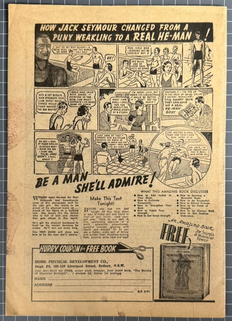 SIR FALCON #55 [TRICHO PUBLICATIONS] AUSTRALIAN PRE-DECIMAL COMIC 1963
