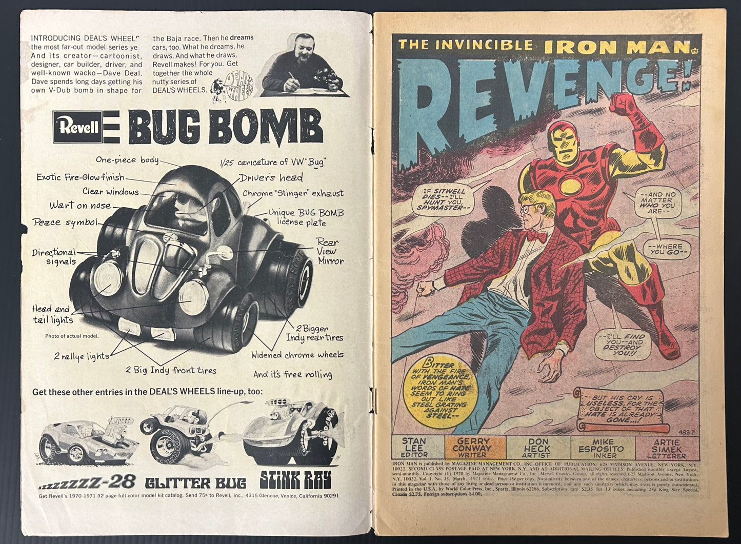 IRON MAN #35 [MARVEL COMICS] DIRECT 1971 VG-