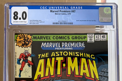 🔑 MARVEL PREMIERE #47 CGC 8.0 [MARVEL] COMIC ***1ST SCOTT LANG ANT-MAN*** 1979