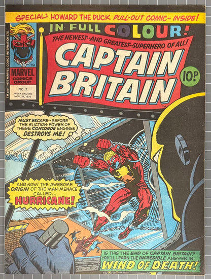 CAPTAIN BRITAIN #7 [MARVEL UK] COMIC MAGAZINE *HERB TRIMPE* 1976 VF