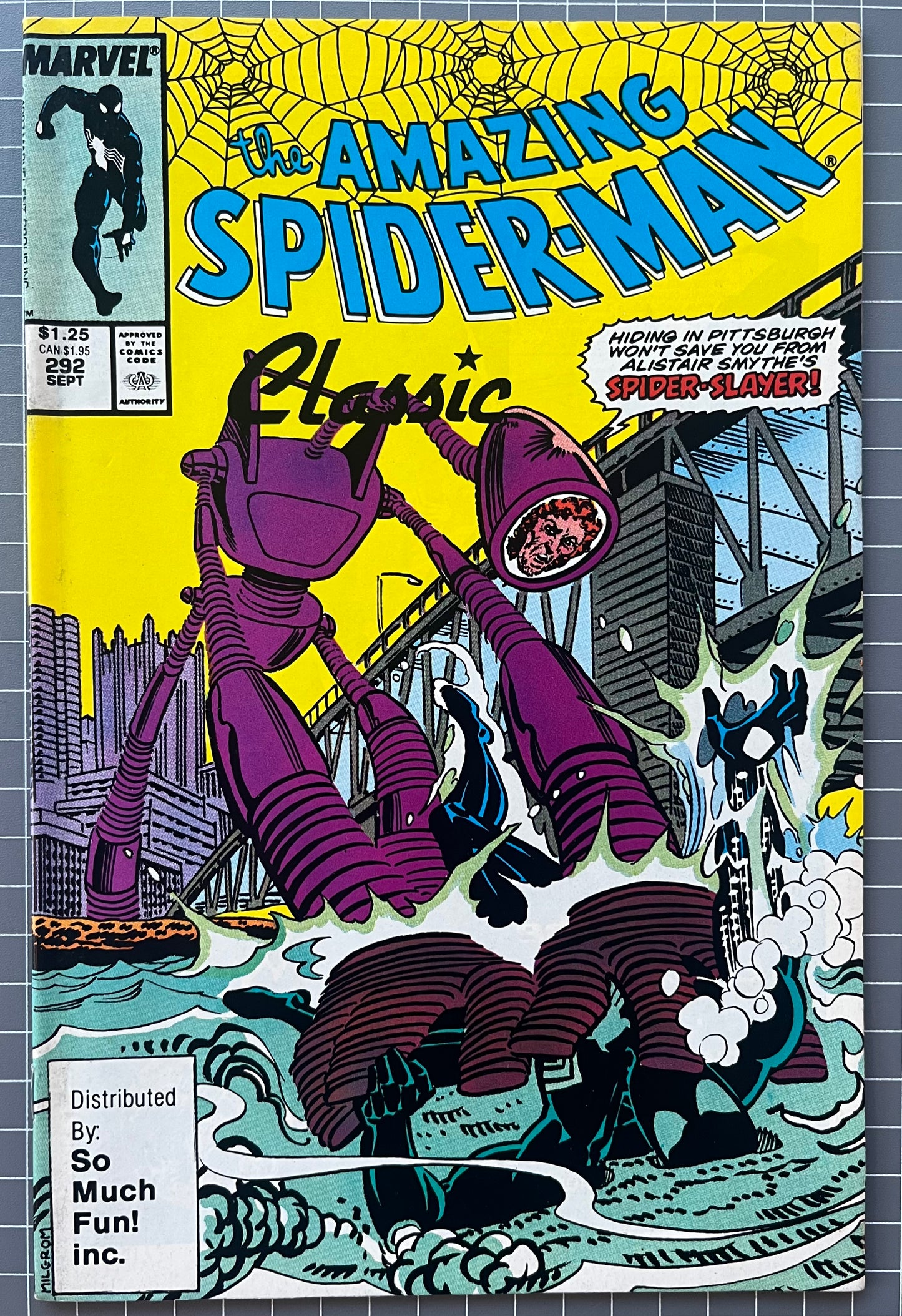 🔑 THE AMAZING SPIDER-MAN CLASSIC #292 [MARVEL SO MUCH FUN] COMIC *SCARCE* 1987 VF