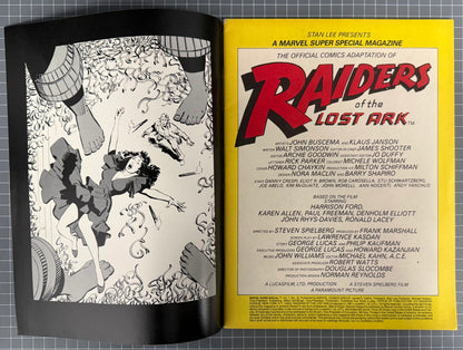 🔑 MARVEL SUPER SPECIAL #18: INDIANA JONES RAIDERS OF THE LOST ARK MAGAZINE 1981