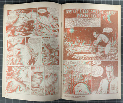 🔑 THREE DIMENSIONAL ALIEN WORLDS #1 [PACIFIC COMICS] *WITH 3D GLASSES* 1984 FN