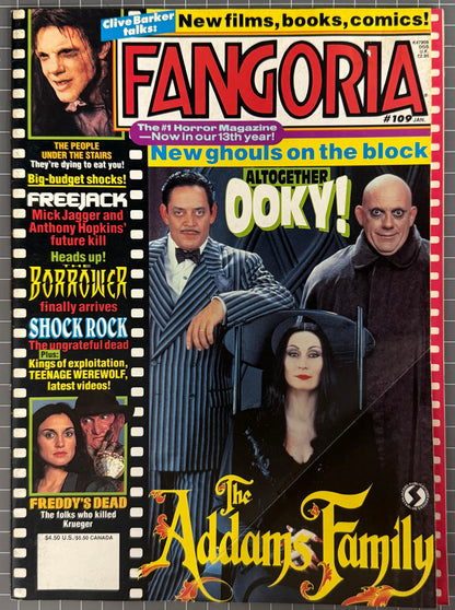FANGORIA VOL. 1 #109 + POSTER [STARLOG / O'QUINN] HORROR MAGAZINE 1992