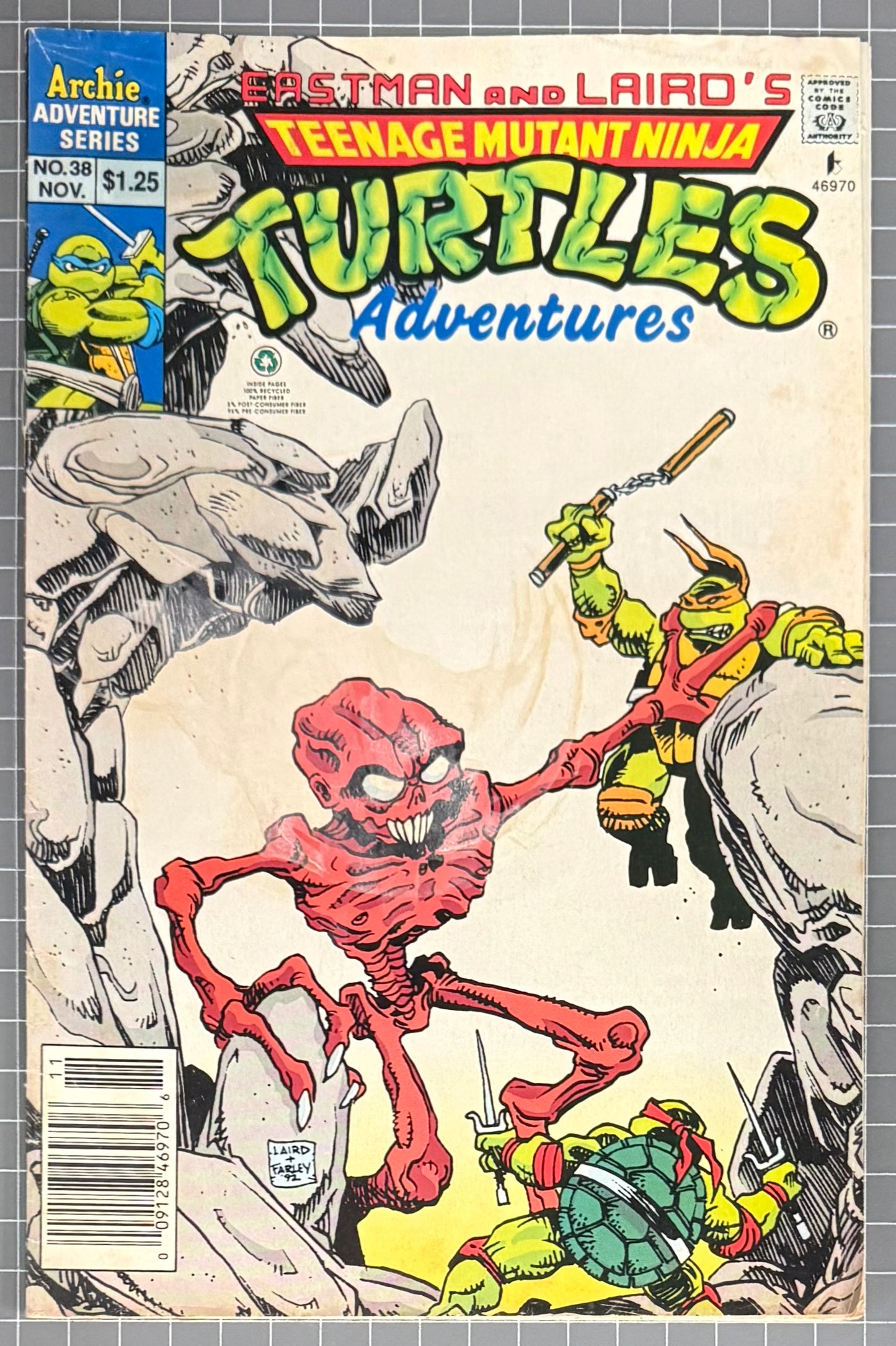 TEENAGE MUTANT NINJA TURTLES ADVENTURES #38 [ARCHIE] NEWSSTAND COMIC 1992 GD