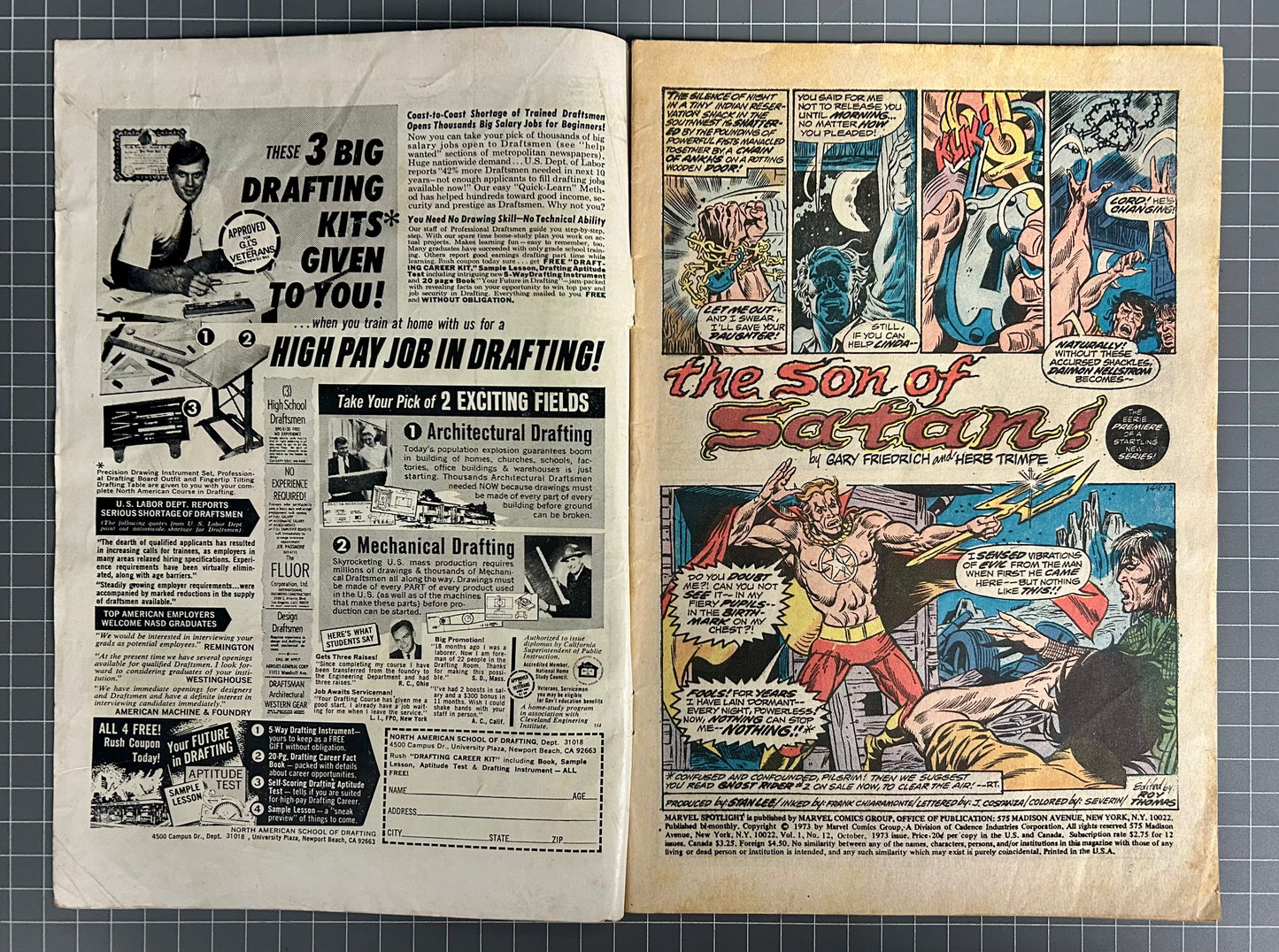 MARVEL SPOTLIGHT #12 [MARVEL COMICS] DIRECT 1973 GD+