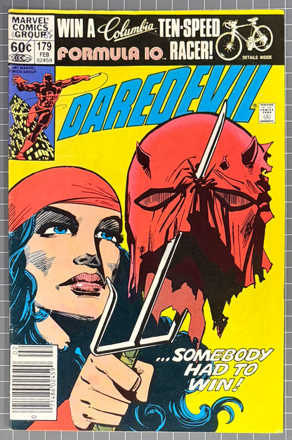🔑 DAREDEVIL #179 [MARVEL COMICS] NEWSSTAND *FRANK MILLER COVER ART* 1982 FN