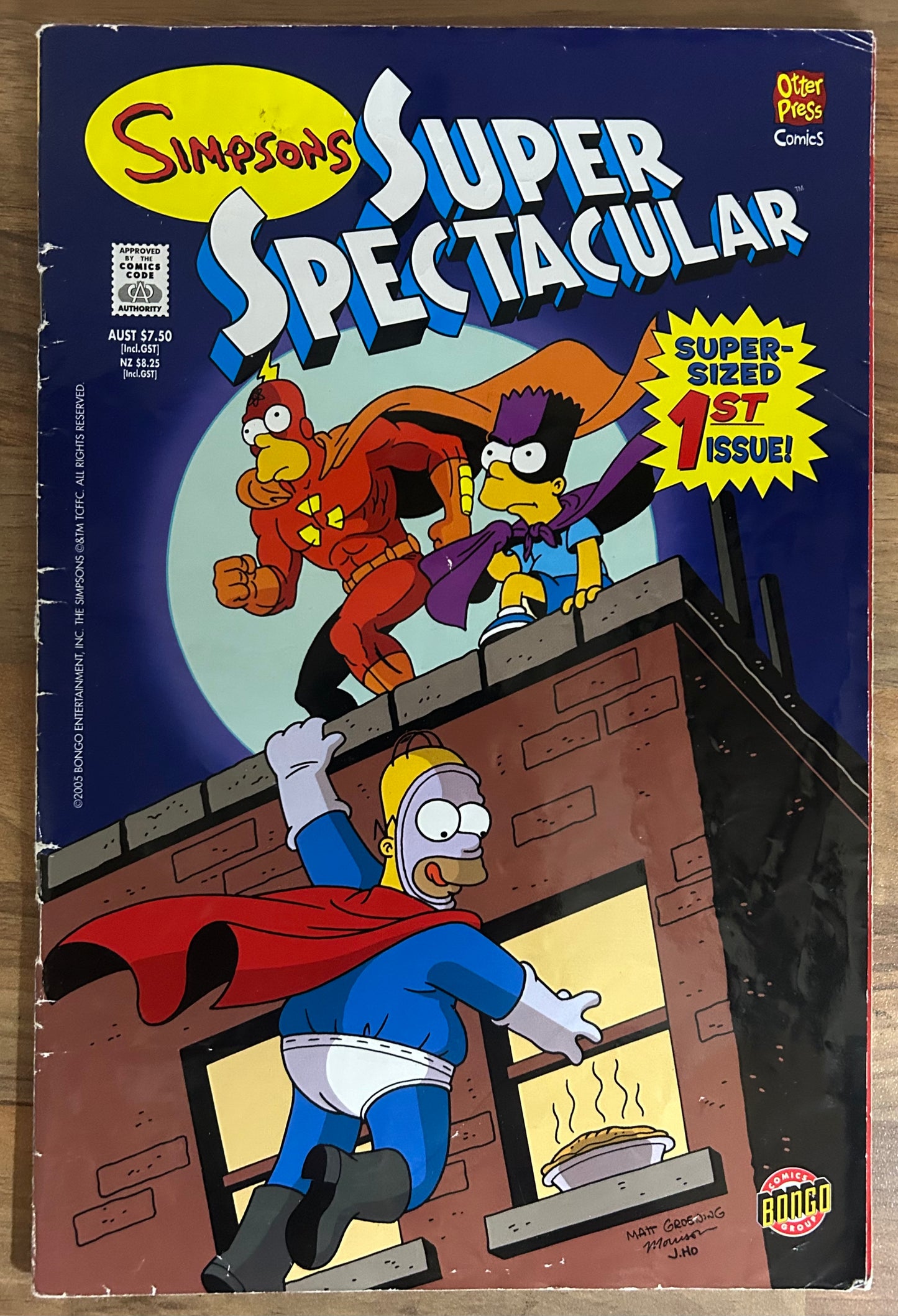 SIMPSONS SUPER SPECTACULAR #1 [OTTO PRESS] AUSTRALIAN COMIC REPRINT 2010 VG
