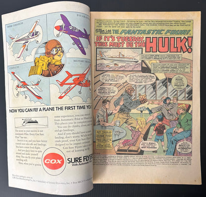 🔑 FANTASTIC FOUR #166 [MARVEL COMICS] DIRECT *HULK VS THE THING* 1976