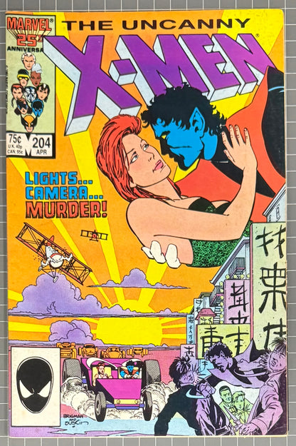 THE UNCANNY X-MEN #204 [MARVEL COMICS] DIRECT 1986 FN/VF
