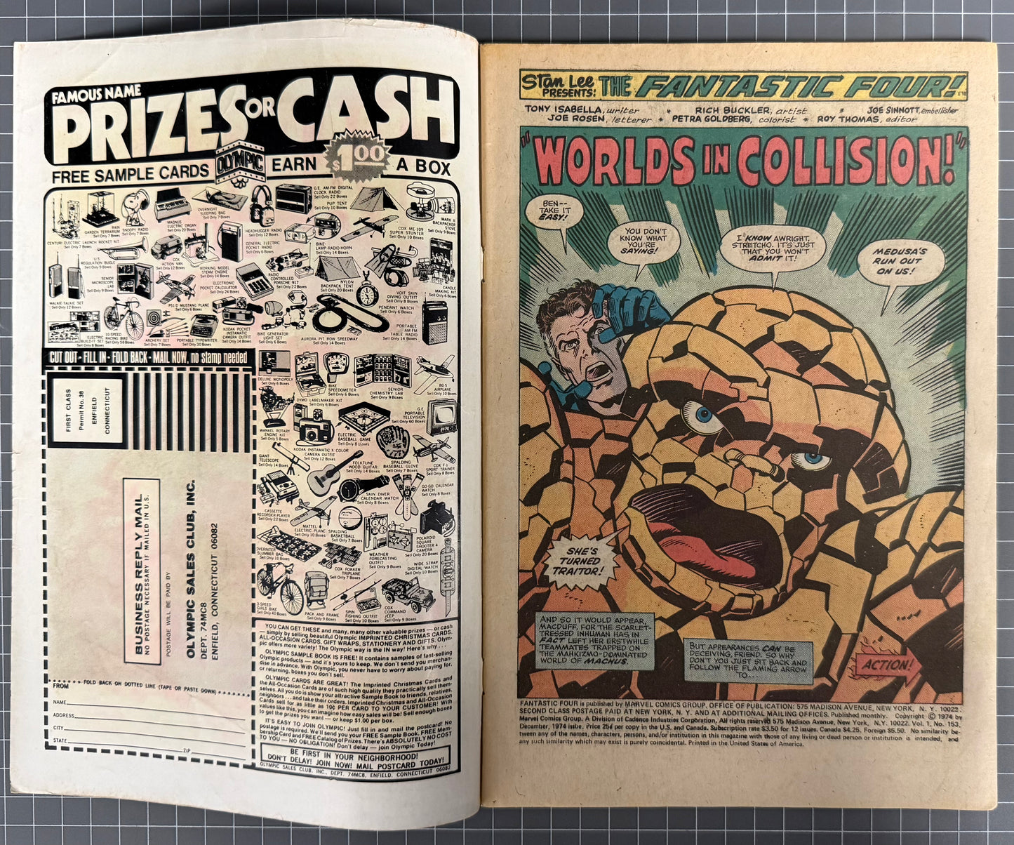 FANTASTIC FOUR #153 [MARVEL COMICS] 1974 VG+