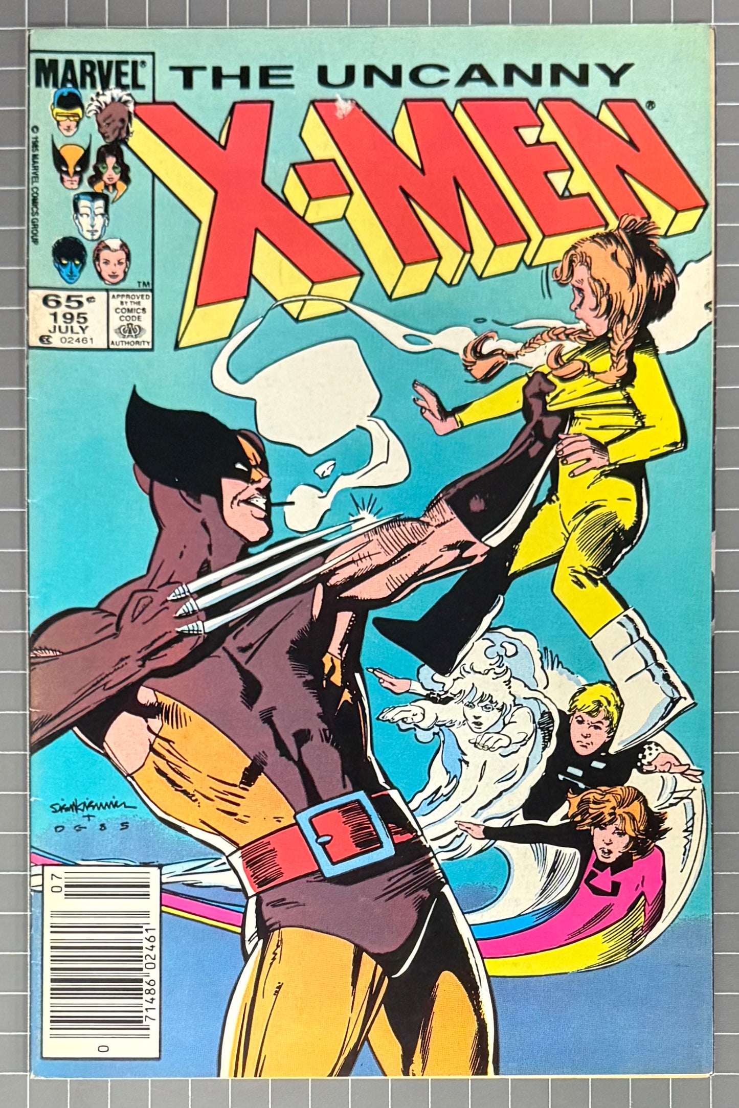 THE UNCANNY X-MEN #195 [MARVEL COMICS] NEWSSTAND 1985 FN