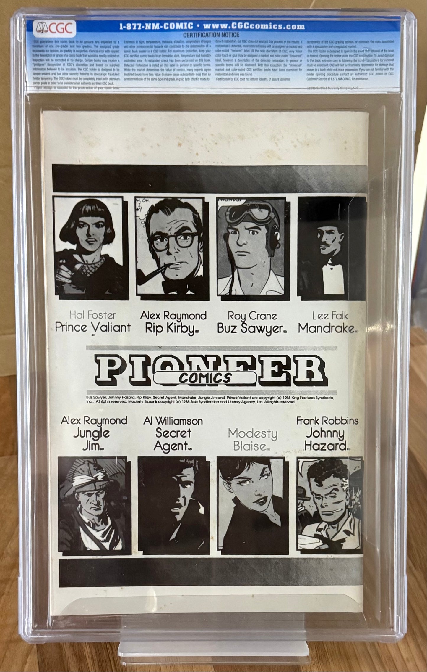 PRINCE VALIANT MONTHLY #4 [PIONEER] CGC 5.0 *FROM THE ESTATE OF LEE FALK* 1989