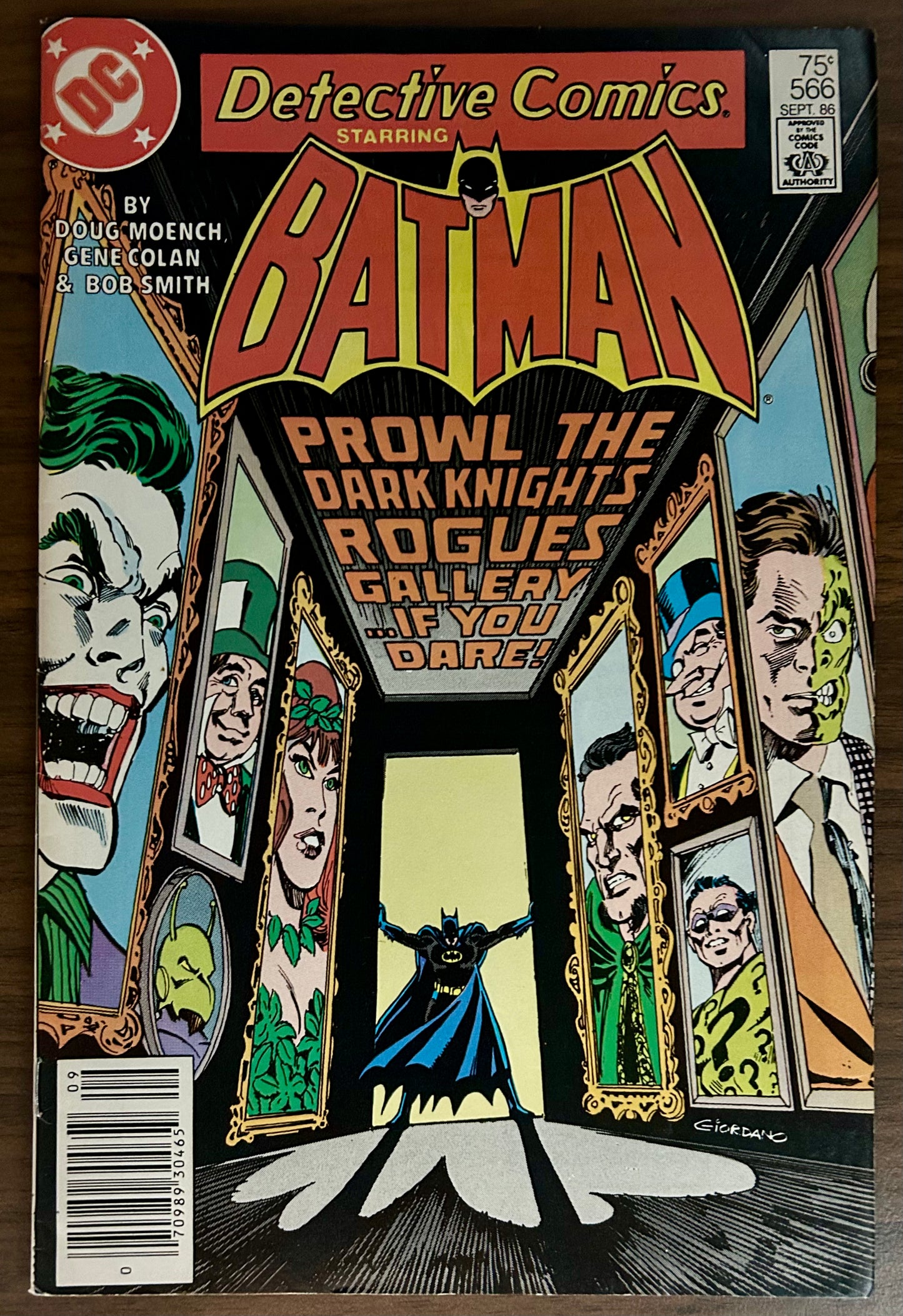 🔑 DETECTIVE COMICS #566 [DC COMICS] NEWSSTAND *ICONIC COVER ART* 1986 VF