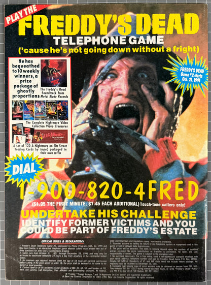 FANGORIA VOL. 1 #109 + POSTER [STARLOG / O'QUINN] HORROR MAGAZINE 1992