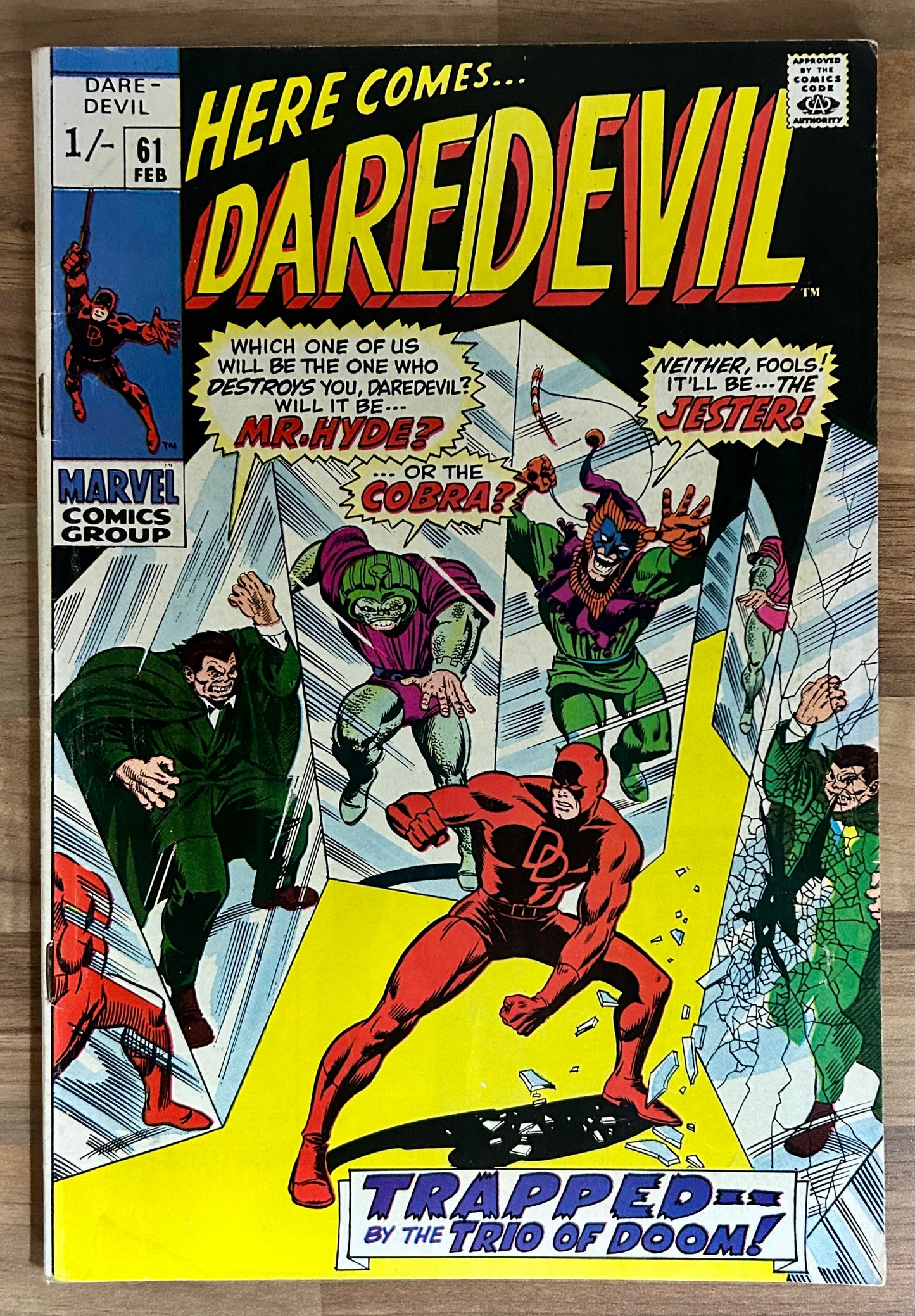 DAREDEVIL #61 [MARVEL COMICS] DIRECT 1970 FN