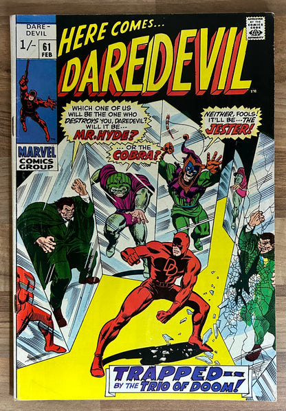 DAREDEVIL #61 [MARVEL COMICS] DIRECT 1970 FN